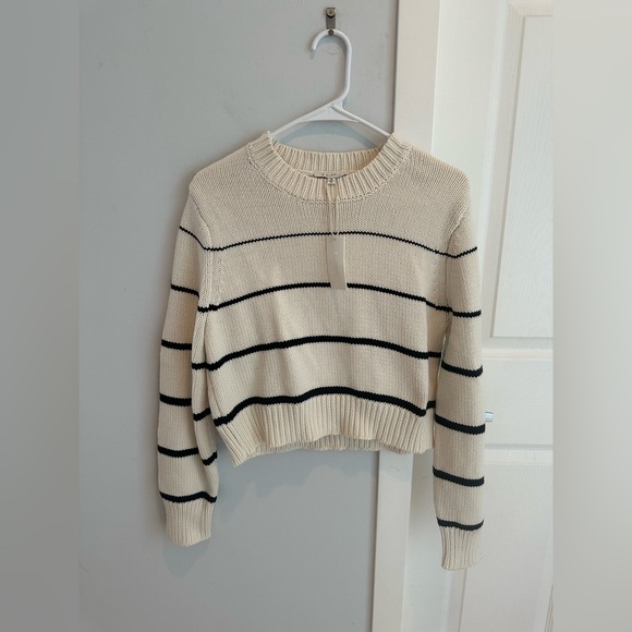 NWT Z Supply Off White Milan Striped Sweater, size M - Picture 5 of 9